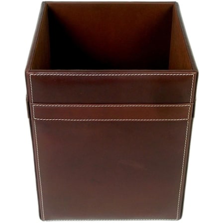Tinkertools Rustic Leather Square Waste Basket TI59837